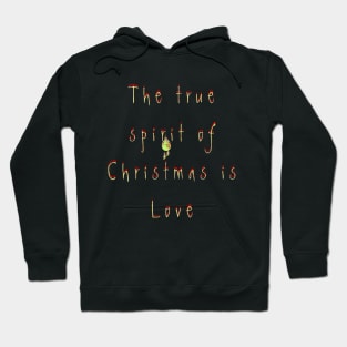 the true spirit of christmas is love Hoodie